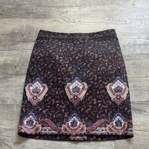 J Crew Paisley Print Pencil Skirt